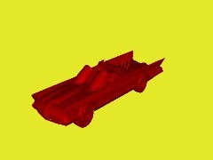Red Batmobile by Dumbcomics