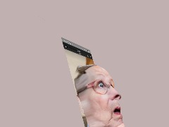 Old Lady Scared by JoyfulFlatBedTruck