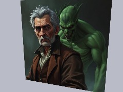 Doktor Albert Stein Et Sa Créature Le Fils Qu'il A Eu fruit de l'inceste Avec Sa Soeur La Fée Esmeralda Viviane by Gobbo