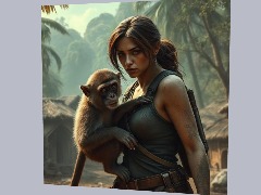Le Petit Singe Téte Les Tétons De Lara Pour En Extraire Le Lait .. by Gobbo